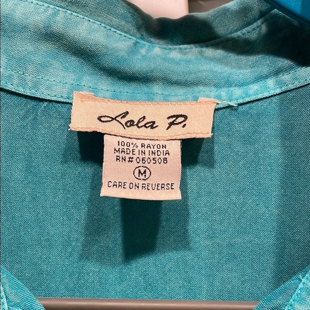 Turquoise Button-Up Shirt - Picture 2 of 4